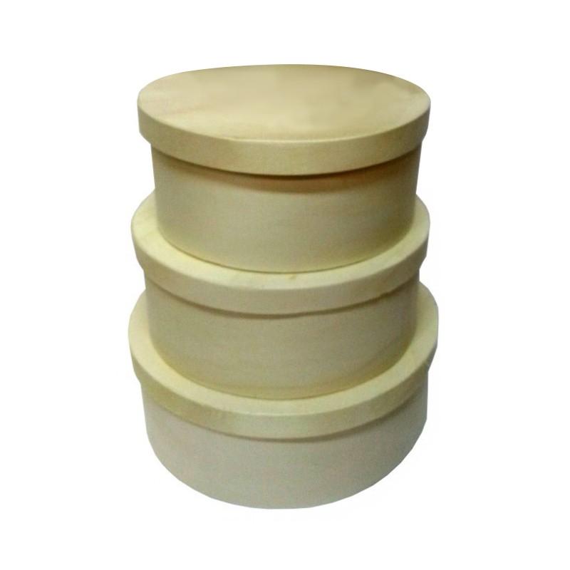 Montejo Caja sombrerera de madera 22cm de diametro x 9cm de alto 498M MONTEJO CENTROARTESANO