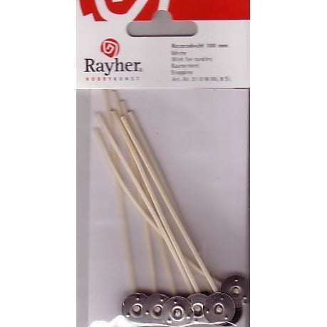 Mèches de bougie avec base 10cm 8ud