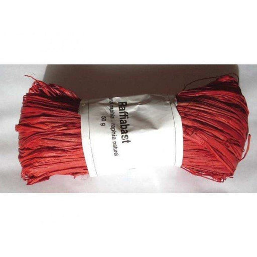 Rafia natural 50gr rojo N/A CENTROARTESANO