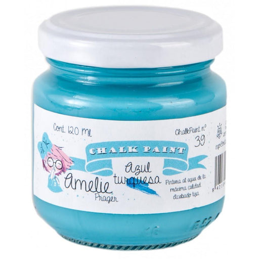 Pintura chalky orita Amelie 120ml AMC12039  azul turquesa ORITA CENTROARTESANO