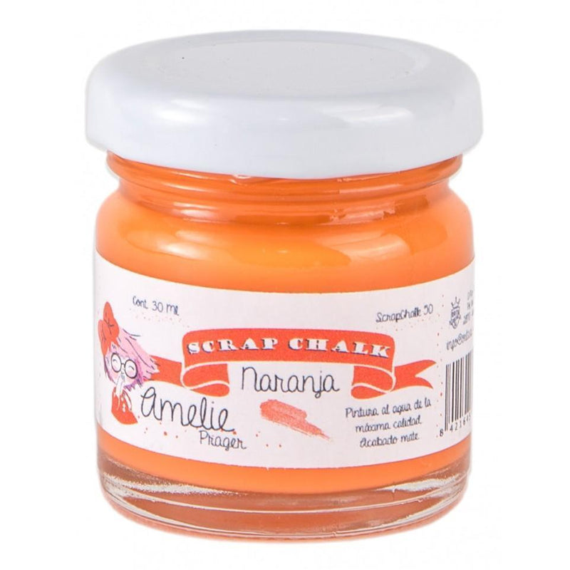 Pintura chalky orita Amelie 30ml AMC50 naranja ORITA CENTROARTESANO