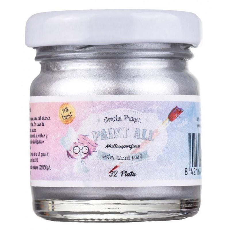 Pintura metalica orita Amelie 30ml plata 714018 ORITA CENTROARTESANO