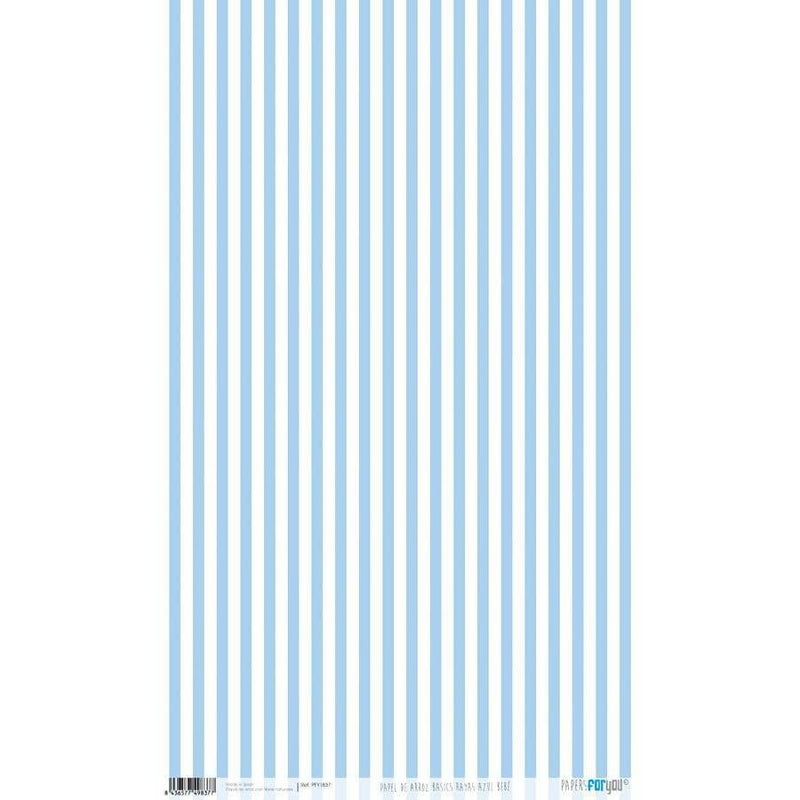 Papel arroz Papers for you PFY1837 Rayas azul bebé 54x33cm PEPERS FOR YOU CENTROARTESANO
