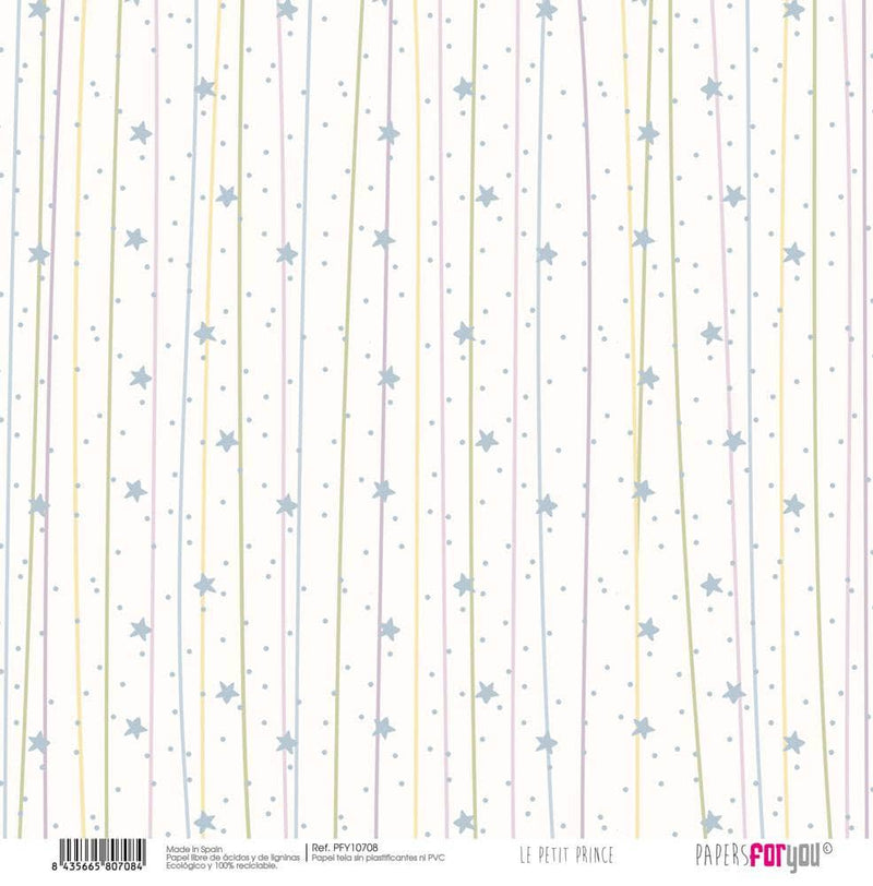 Papersforyou papel entelado scrap 30x30 PFY10708 Le Petit Prince PAPERS FOR YOU CENTROARTESANO