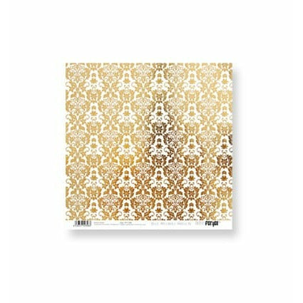 Papersforyou papel scrap basico metalico PFY1398 dorado adamascado PAPERS FOR YOU CENTROARTESANO