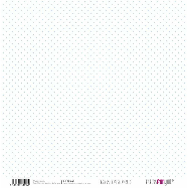 Papersforyou papel scrap  mini azul bebe y rayas PFY-030 PAPERS FOR YOU CENTROARTESANO