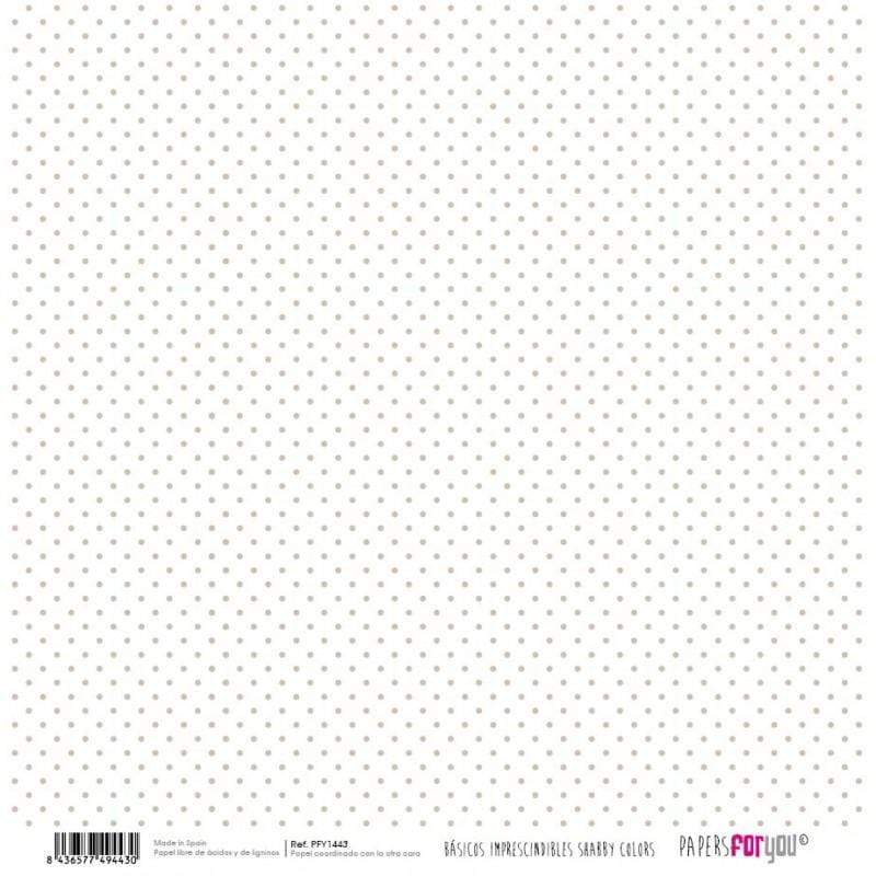Papersforyou papel scrap PFY1443 tierra mini lunares /rayas PAPERS FOR YOU CENTROARTESANO