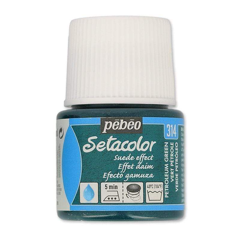 Setacolor gamuza 45ml 314 verde petroleo PEBEO CENTROARTESANO