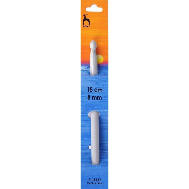 Aguja ganchillo 15cm 8mm PONY CENTROARTESANO
