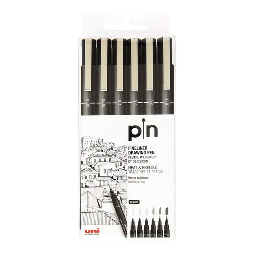 Uni estuche pin 200 rotulador calibrado punta fina negros POSCA CENTROARTESANO