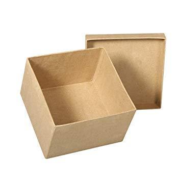 Caja cartón piedra cuadrada grande 18.5x18.5x12cm 71755000 RAYHER CENTROARTESANO