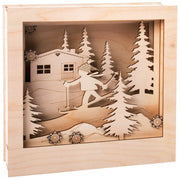 Kit de bricolaje de marco con motivo 3d, esquiador 24x24x6,3cm 14 piezas 62888505 RAYHER CENTROARTESANO