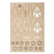 Piezas de madera para casas de navidad RAYHER CENTROARTESANO