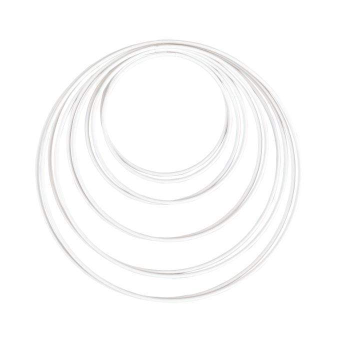 Rayher kit de aros metalicos blancos RAYHER CENTROARTESANO