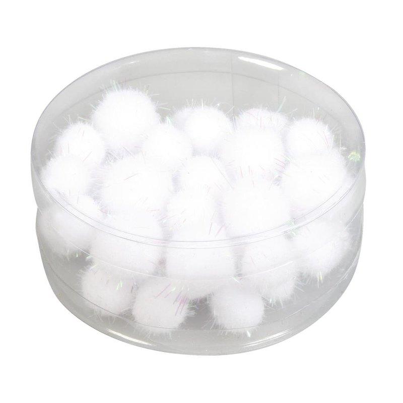 Rayher pompones 1.5-2cm 76009000 blanco irisado RAYHER CENTROARTESANO