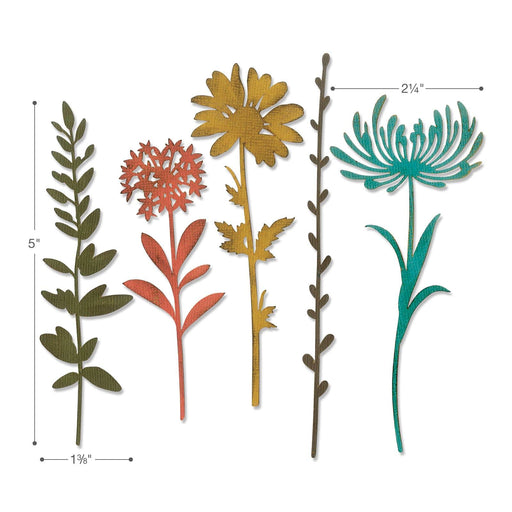 Sizzix Thinlits 664163 Tim Holtz 5 ramas de flores SIZZIX CENTROARTESANO