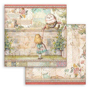 Stamperia block paper 10 hojas SBBL93 Alice Through the looking glass STAMPERIA CENTROARTESANO