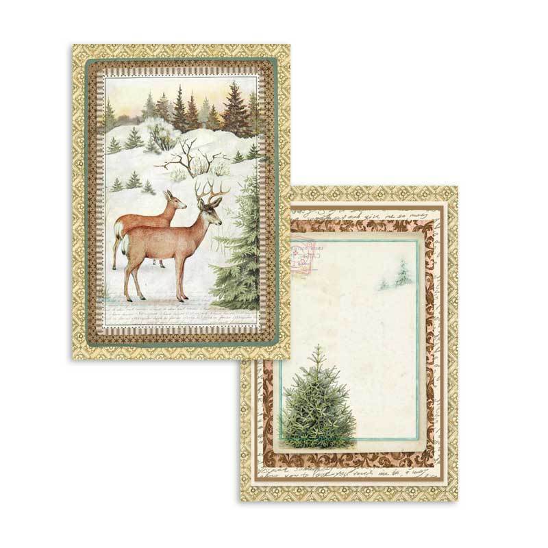 Stamperia block paper 24 hojas 11.4x16.5 SBBPC06 winter botanic STAMPERIA CENTROARTESANO