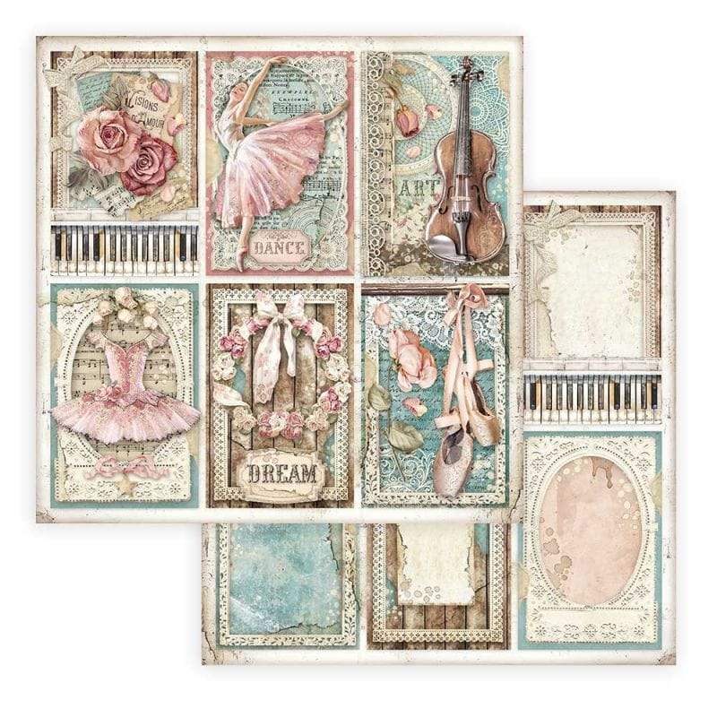 Stamperia papel scrap SBB773 Passion Cards STAMPERIA CENTROARTESANO