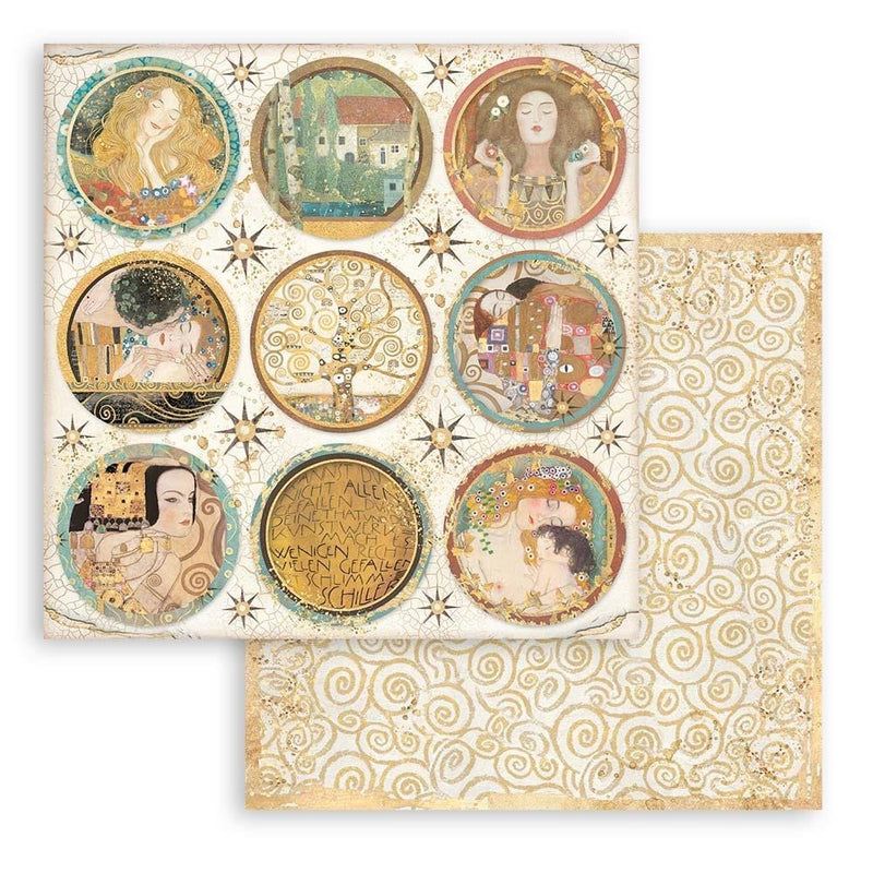 Stamperia papel scrap SBB836 klimt Tondi STAMPERIA CENTROARTESANO