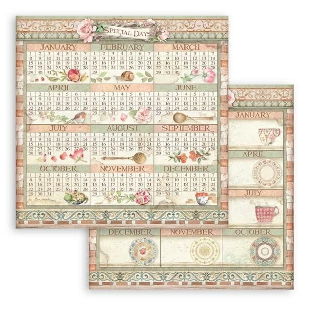 Stamperia papel scrap SBB845 Granada calendario STAMPERIA CENTROARTESANO