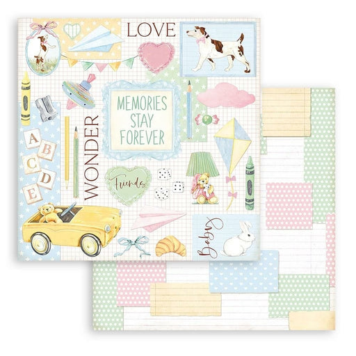 Stamperia papel scrap SBB854 Day Dream Yellow car STAMPERIA CENTROARTESANO