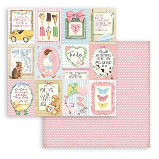 Stamperia papel scrap SBB857 Day Dream Small cards STAMPERIA CENTROARTESANO