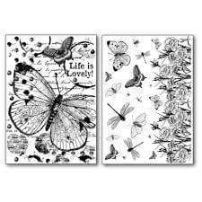 Stamperia papel transferencias A4 DFTR064 mariposa STAMPERIA CENTROARTESANO