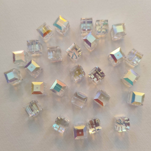 Swarovski Cubo de 10mm ud Cristal AB SWAROVSKI CENTROARTESANO