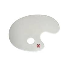 Paleta ovalada plastico blanco liso 21x30cm TALENS CENTROARTESANO