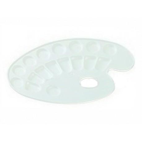 palette plastique ovale 17 puits 24,5x15cm