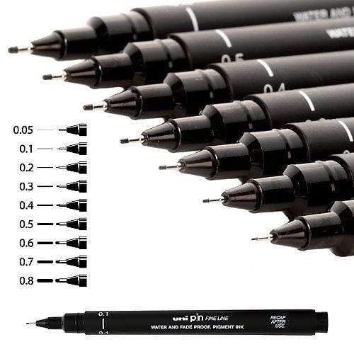 Uni pin Rotulador manga 5D negro 0.03  Calibrado UNI BALL CENTROARTESANO