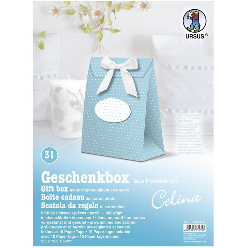 Ursus kit caja regalo motivo 31 turquesa lunares URSUS CENTROARTESANO