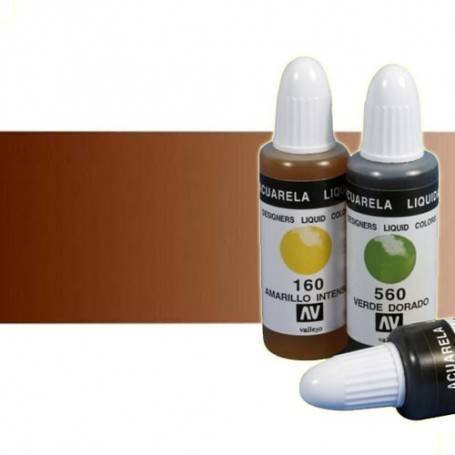 Vallejo acuarela liquida 32ml 640 marron chocolate VALLEJO Oferta CENTROARTESANO